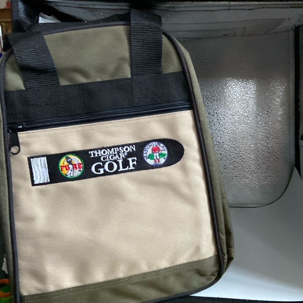 Golf bag. A hand held 14”x 9” x 4” Great for switching shoes